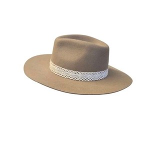 Wyeth 100% Wool Rancher Hat Beige Taupe Wide Brim Western Boho OS Wyeth rancher hat - Gem main image 3