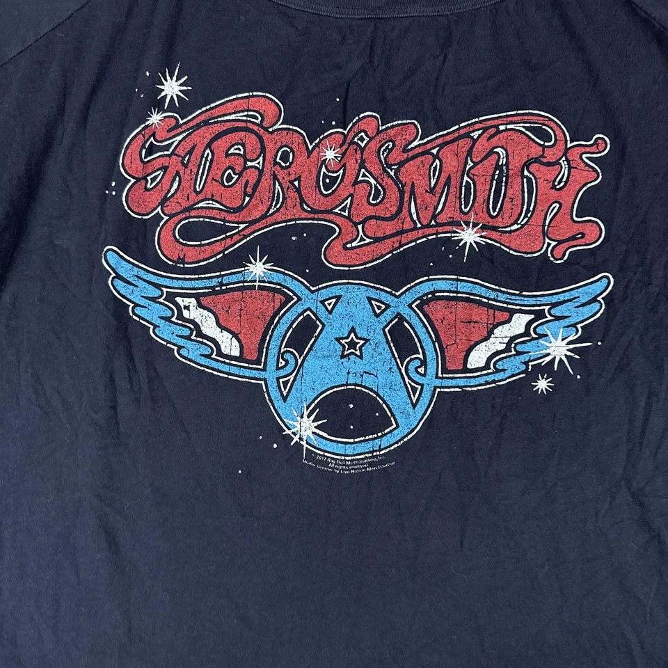 Aerosmith Shirt Womens 4 Plus Torrid Black Cold Shoulder Graphic Band Made USA - Image 3 of 4