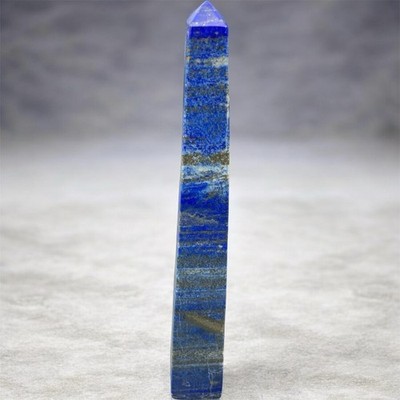 Tall Lapis Lazuli Point 420 Grams 24x3cm Polished Obelisk Golden Pyrite Decor