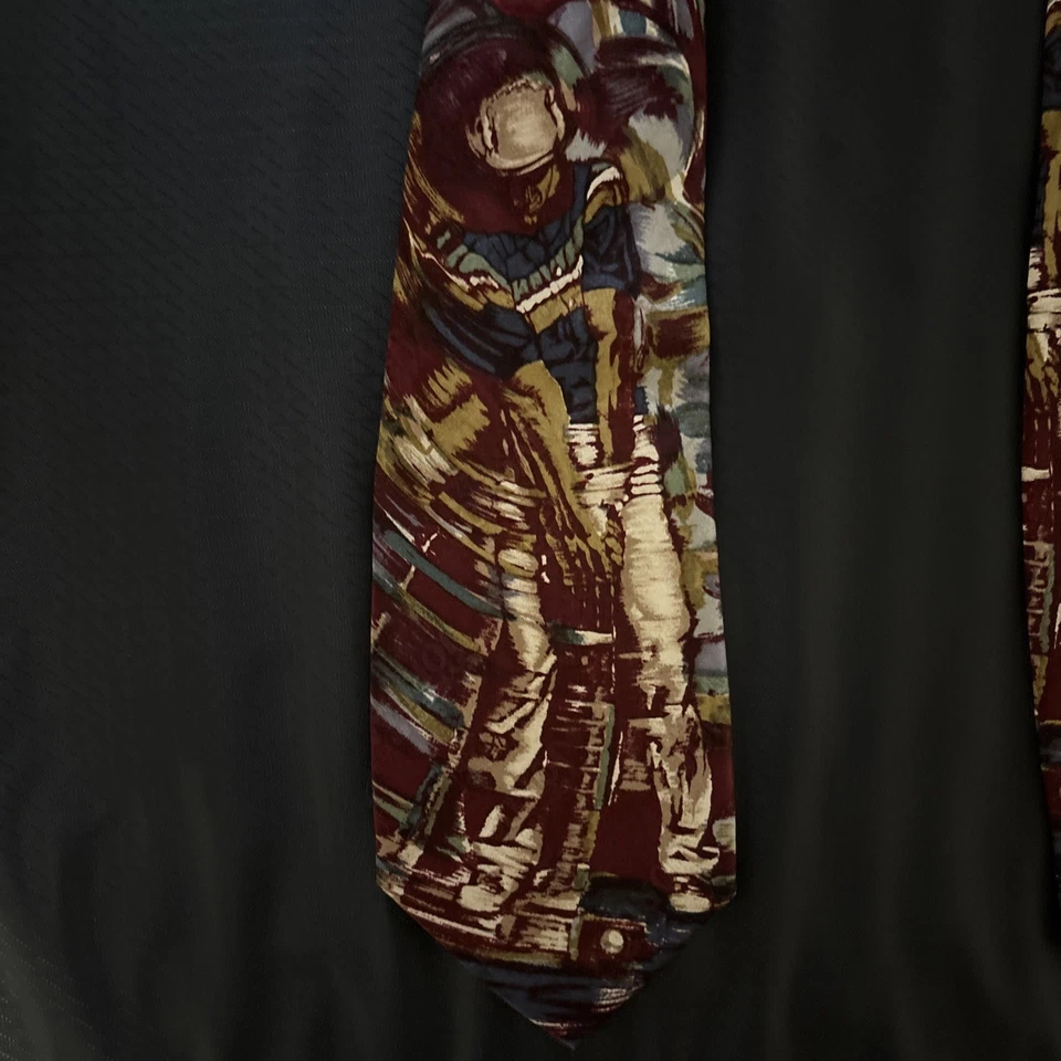 Corbata de golf Michael Jordan roja de seda Bugatchi para hombre Foto 2 de 4