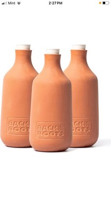 Back to the Roots Self-Watering Terracotta Olla Pot (Pack of 3), 700Ml 
