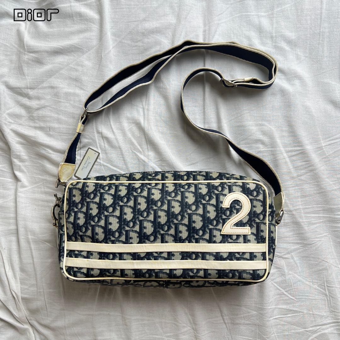 Dior Trotter Shoulder Bag in Black Canvas Authentic F07151362