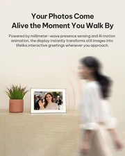 10.1" Wifi Digital Picture Frame w 1080P HD, AI Motion Photos, EZSetup