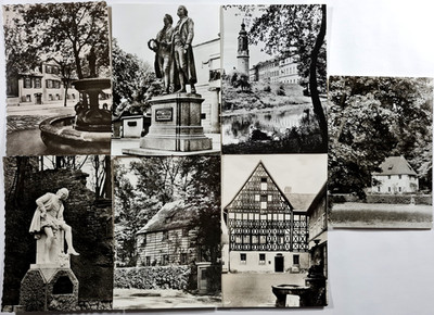 DDR Postkarten Lot 7 x WEIMAR Thüringen Ansichtskarten gelaufen ab/nach ~1964