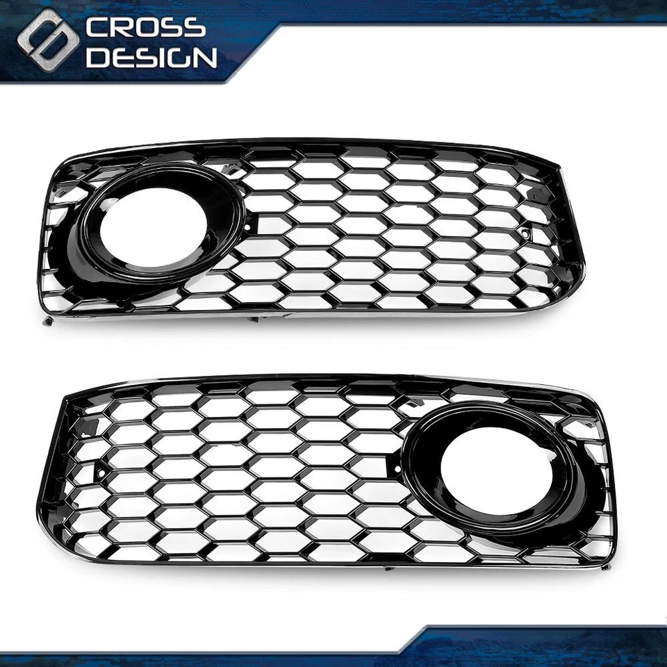 Parrilla antiniebla negra apta para Audi A5 S-Line / S5 B8 RS5 2008-12 con moldura Foto 2 de 4