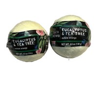 Nature's Beauty Eucalyptus & Tea Tree Bath Bomb Set Lot Of 2 NEW