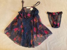 Victoria  s Secret Vintage Purple Teddy Lingerie Size 34B Nwt Sheer Lace
