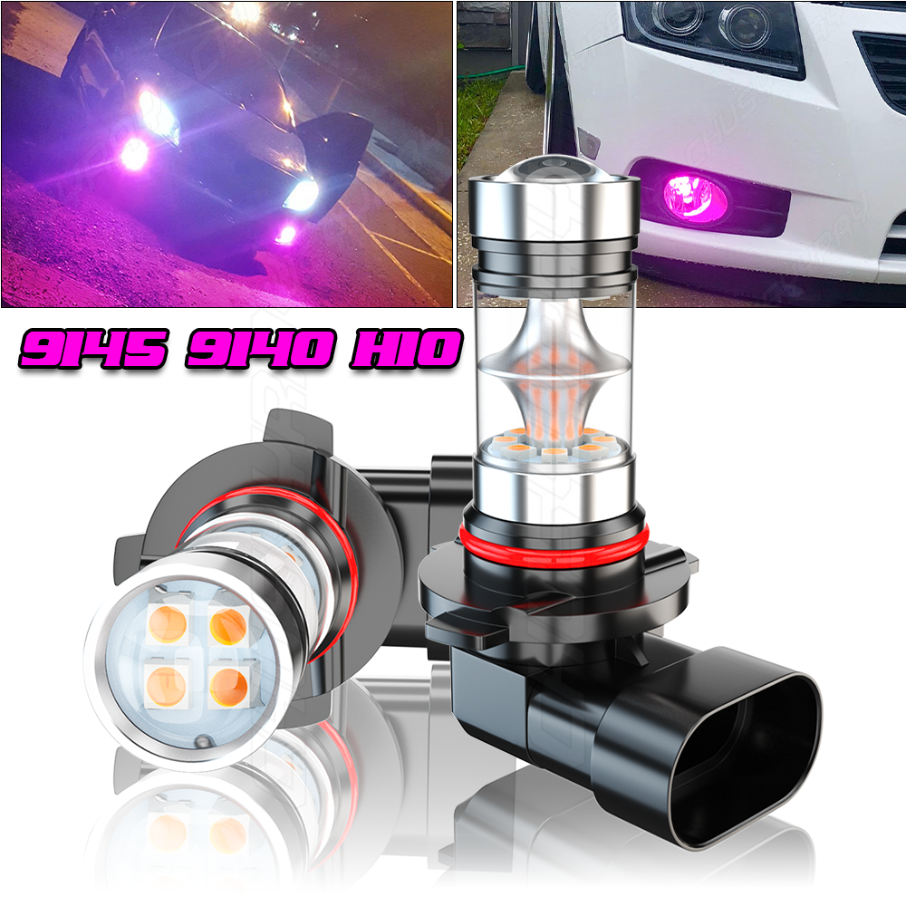 2x Fog Lights Bulbs for FORD Mustang GT 2005-2012 pink purple 9145
