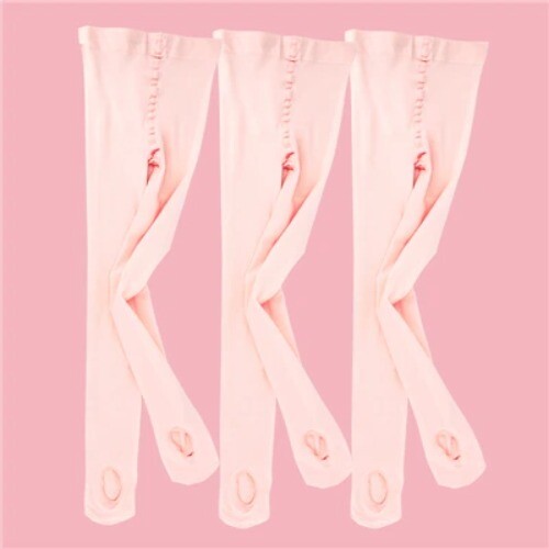 Kids Girls Soft Microfiber Convertible Ballet Dance Tights With Hole 60D 3 Pairs - Picture 8 of 22