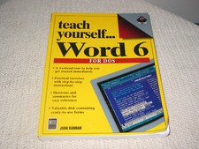 Teach Yourself Word 6 for DOS Software incl 5.25" Floppy Disk
