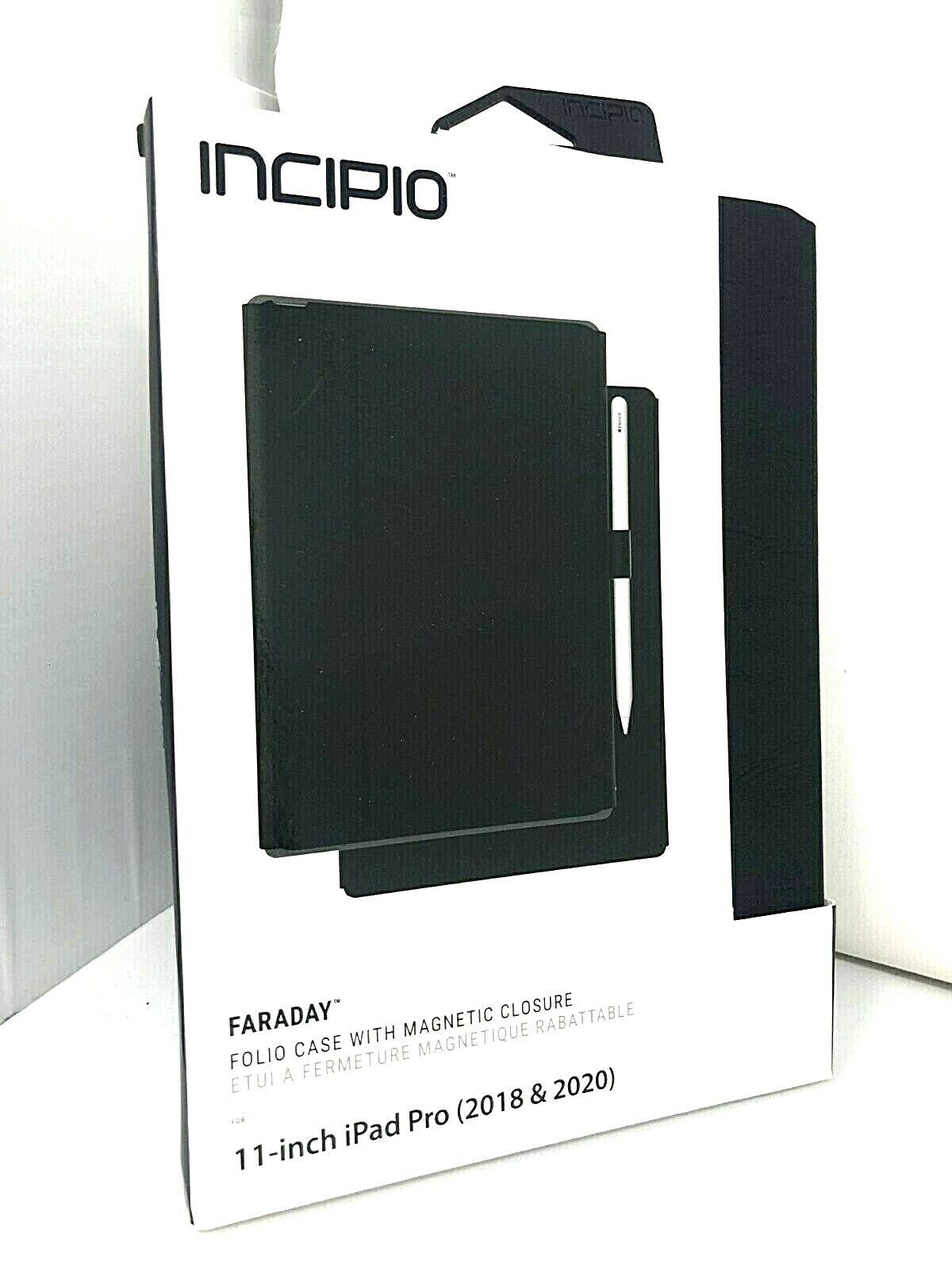 Incipio Faraday Folio Case Magnetic Closure for iPad Pro 11" 2020 2018 - Black