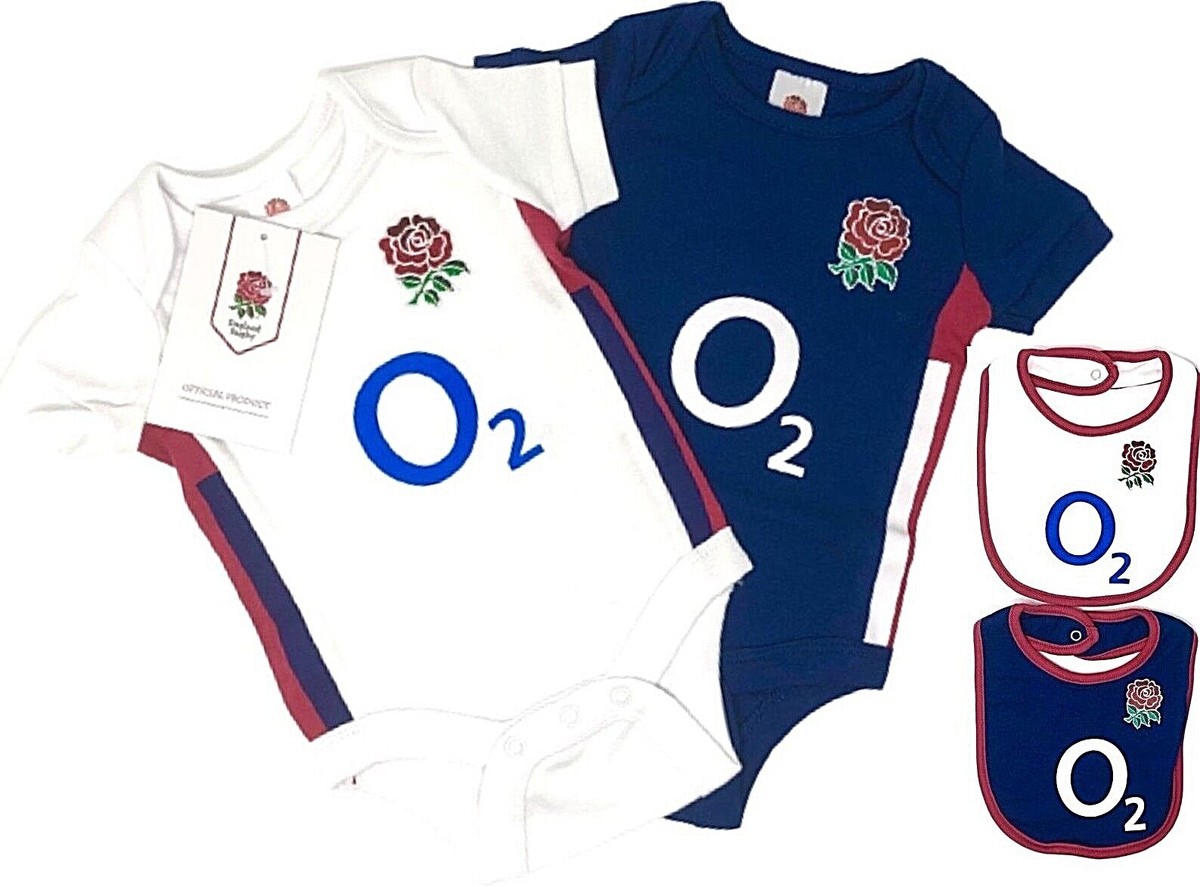 ENGLAND RFU SIX NATIONS RUGBY BABIES BODY PRAM SHORT SLEEVE BABY