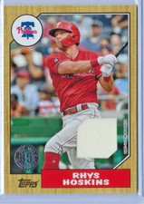 Rhys Hoskins - 2022 Topps Series 1 1987 Topps Baseball Relic Card # 87R-RHO