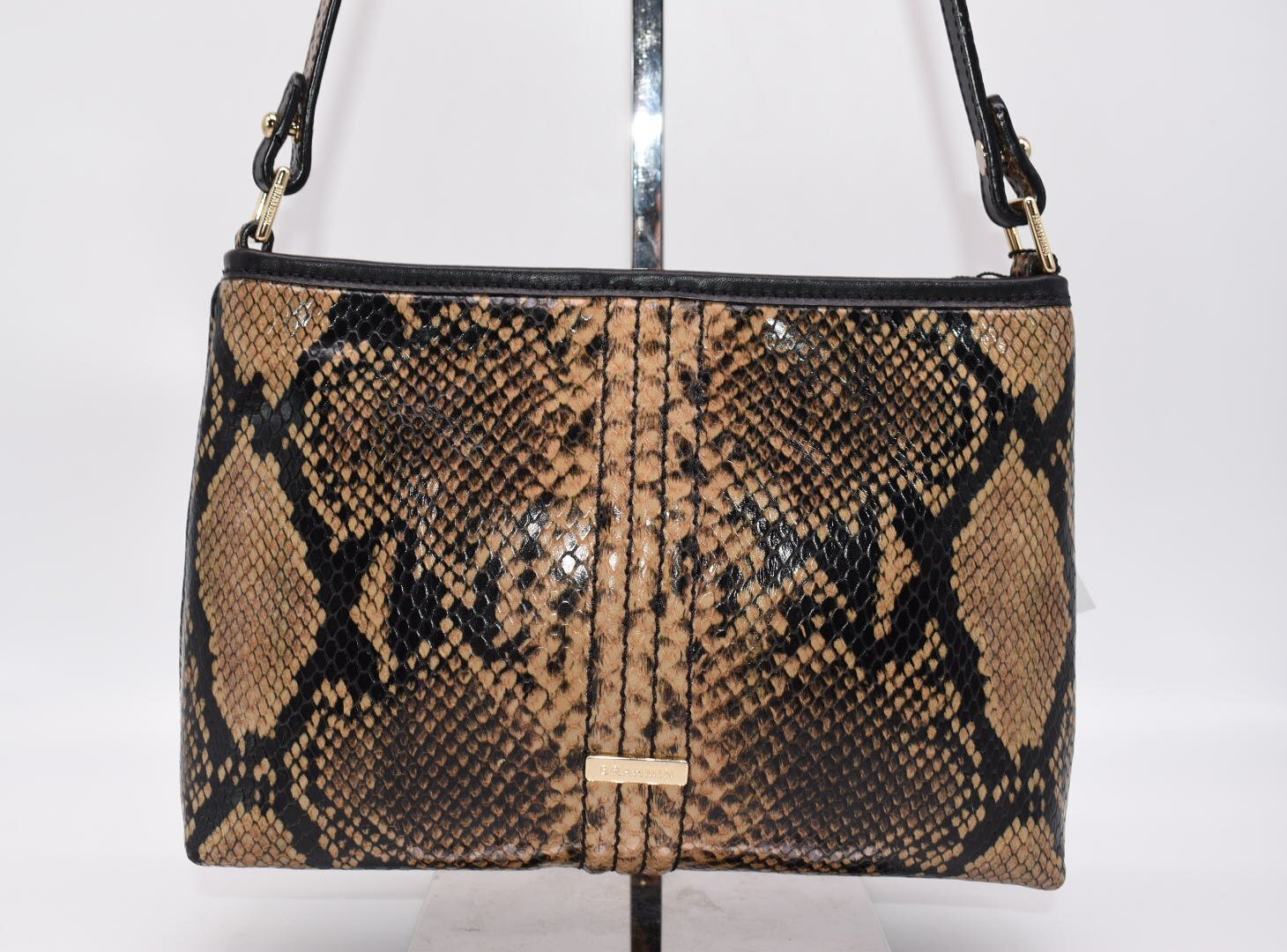 Brahmin Lorelei Python Embossed Leather in "Coffe… - image 1