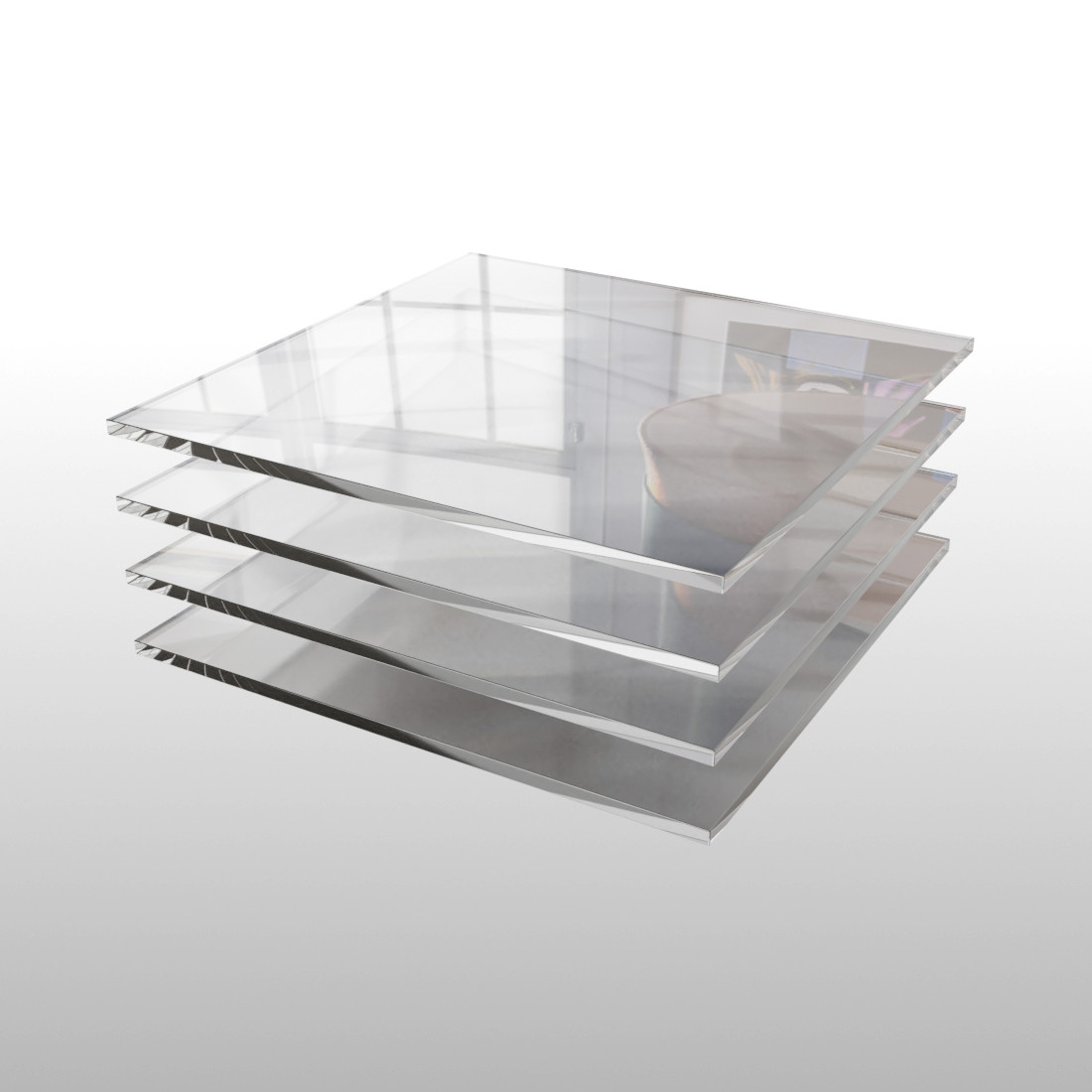 Plexiglas Acrylglas Schild in 6mm, Quadrat transp. glasklar viele Größen/Formate