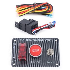 Racing Car Ignition Switch Panel With Engine Push Button Ignition Starter 12v