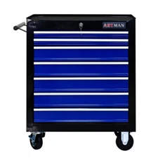 Rolling Tool Chest Cabinet 7 Drawers Multifunctional Toolbox Organizer W/ Locks