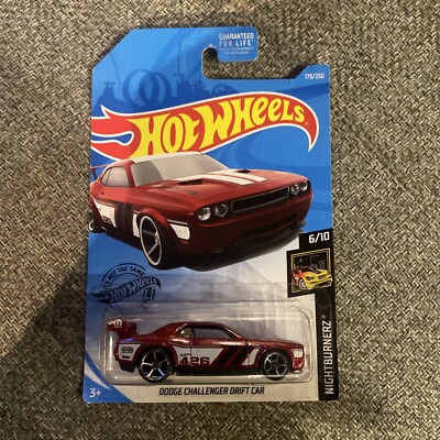 HOT WHEELS NIGHTBURNERZ DODGE CHALLENGER DRIFT CAR Red New.