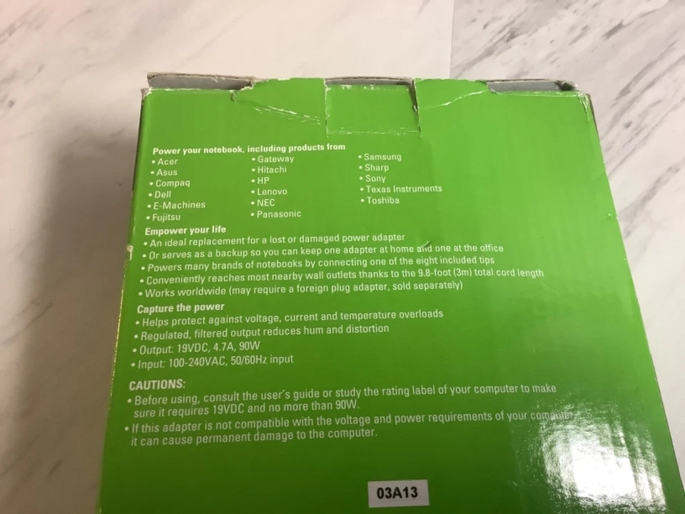 Fuente de alimentación de CA Enercell 19VDC 90W para portátiles 2730746. NUEVO Foto 4 de 4