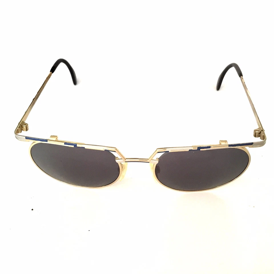 Gafas de sol Cazal 265 doradas/azules y blancas talla 54 mm marco nuevas Foto 4 de 4