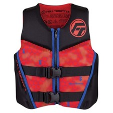 Full Throttle Youth Rapid-Dry Flex-Back Life Jacket - Red/Black 142500-100-002-