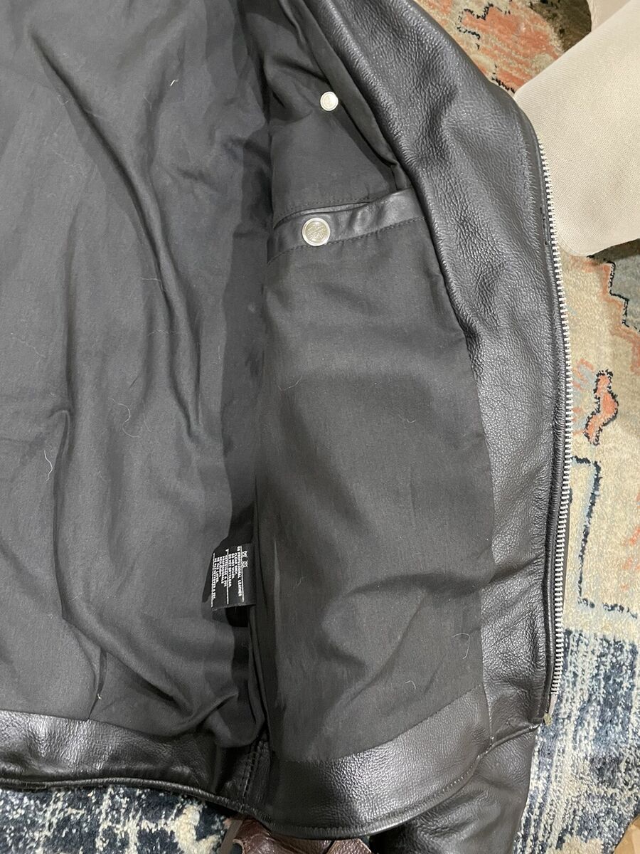 Vintage Harley Davidson CA03402 Leather Jacket-Black-Made in Vintage Harley Davidson CA03402 Leather Jacket-Black-Made in