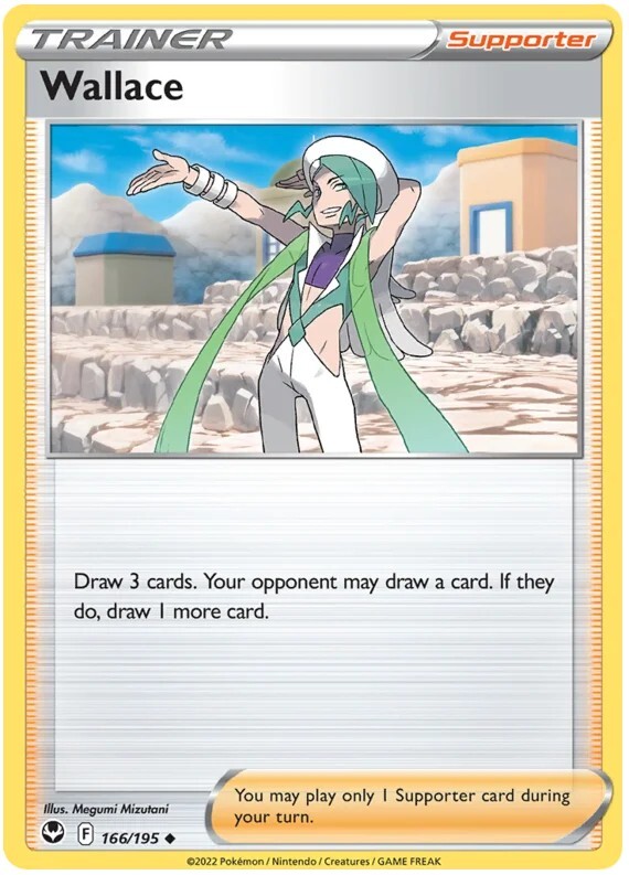 Wallace Pokemon TCG Trainer Card 166/195