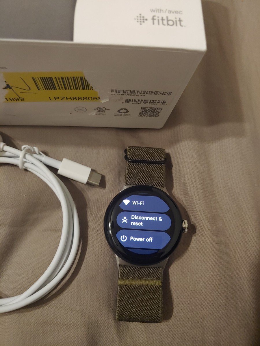 OPEN BOX Google Pixel Watch 1st Gen 41mm GPS WiFi Bluetooth Silver