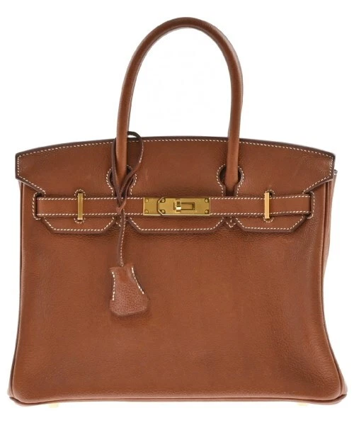 HERMES Birkin 30 Hand Bag Veau Togo Leather Brown Gold Y 2020 2200397950010