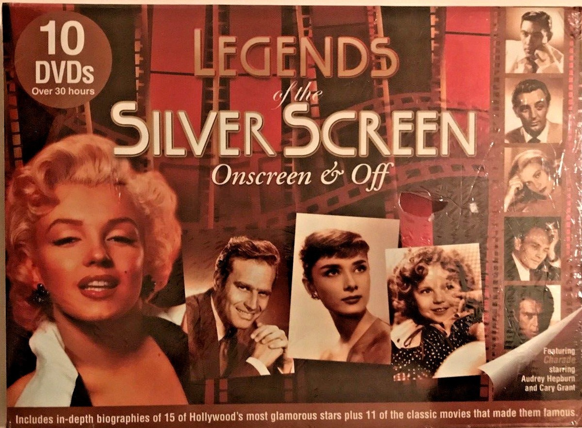 LEGENDS OF THE SILVER SCREEN ONSCREEN & OFF 10 DVDs BOX SET *NEW  