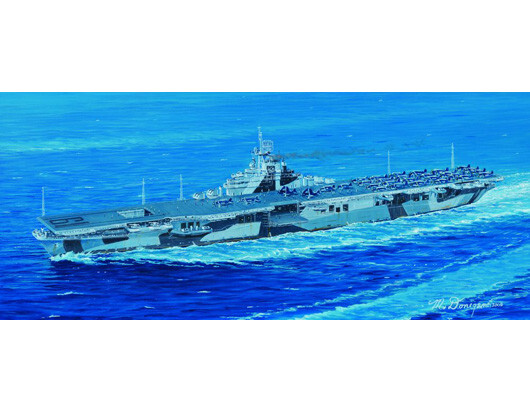 Kit de modélisme détaillé du USS HANCOCK CV-19 Trumpeter 5737 avec pièces finement gravées