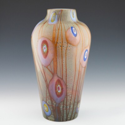 Giulio Radi Monumental AVEM Murano Glas Vase um 1950