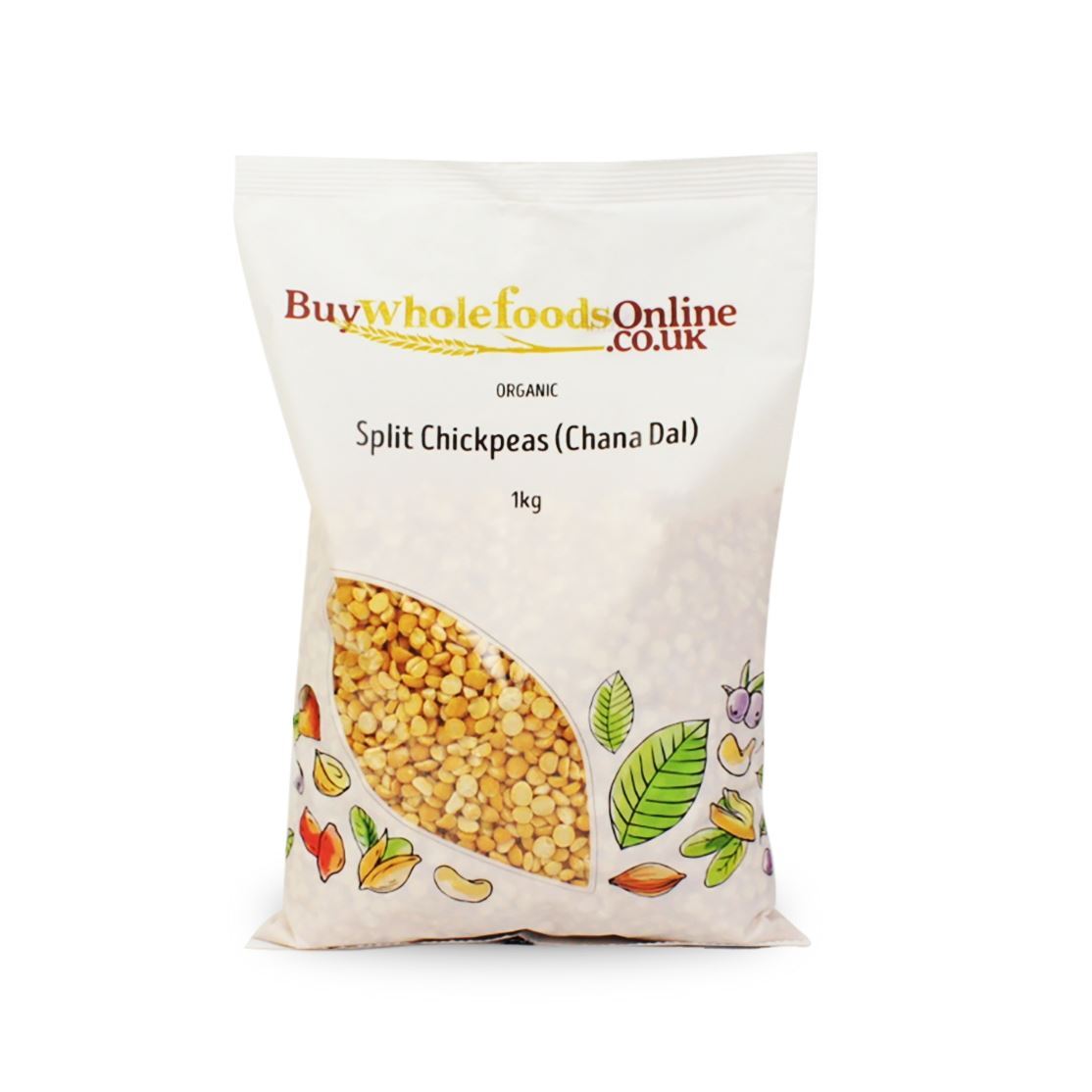 Organic Split Chickpeas (Chana Dal) 1kg | BWFO | Free UK Mainland P&P