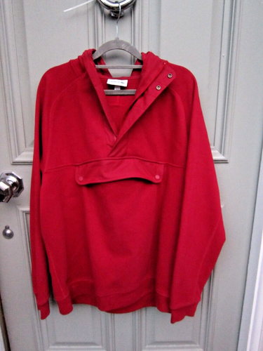 Sudadera con capucha vintage Lacoste Wine para hombre grande bolsillo frontal - Imagen 2 de 22