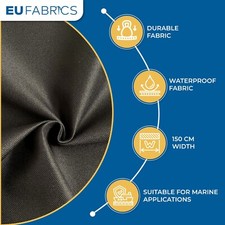 600-DEN WATERPROOF FABRIC BLACK 20oz Tough Canvas Awning Cover Material Outdoor