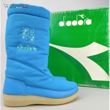 Stivali Doposci DIADORA Mabel Azzurro Impermeabili MADE IN ITALY Casual Vintage