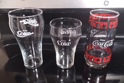 Vintage Wendy’s Coca Cola glasses！×3 One Wendy's and Coca-cola Clown Glasses - Auguste, Hobo