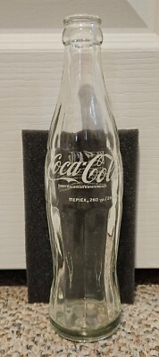 Coca Cola Greece Greek Glass Soda Bottle 9'' Tall Rare And Hard to Find