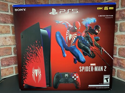 Sony PS5 Blu-Ray Edition Console Spider-Man 2 Limited Edition Bundle - Red/Black