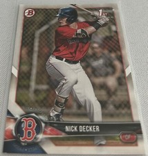 2018 Bowman Draft Baseball Nick Decker Boston Red Sox 1st Bowman #BD-124