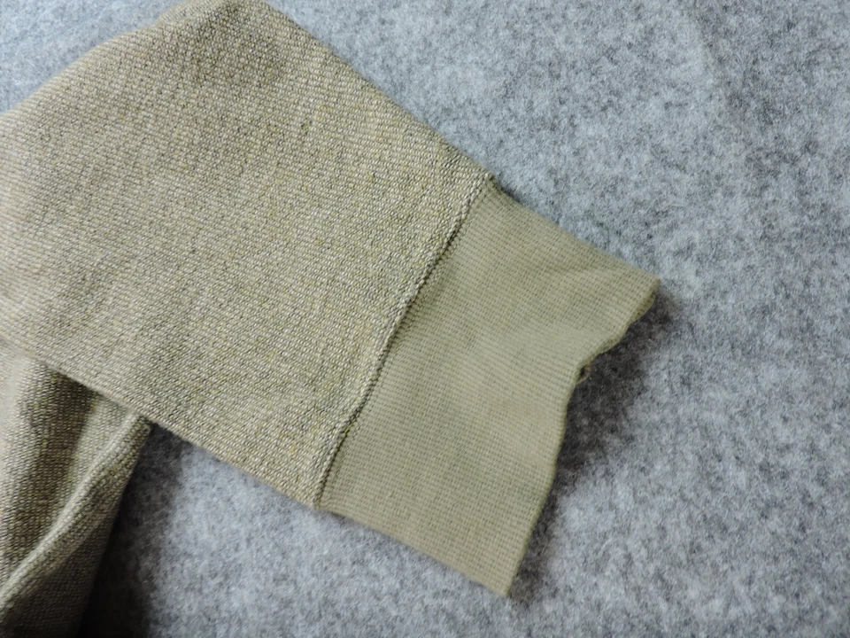 Sudadera Orvis Para Hombres XL Cremallera Completa Taupe Ribete Calentador de Manos Bolsillos Foto 4 de 4