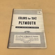1942 42 Plymouth Color Paint Chip Sample Chart - Dupont Auto Bulletin No. 13 1942 42 Plymouth Color Paint Chip Sample Chart - Dupont Auto Bulletin No. 13