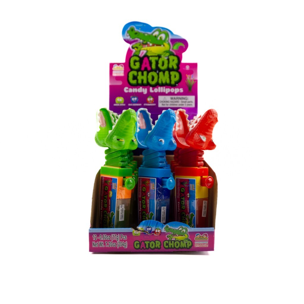 Piruletas Kidsmania Gator Chomp Candy 12 piezas