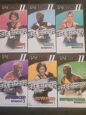 Tae Bo II Billy Blanks Exercise VHS Lot of 6  TaeBo 2 Tae Boxing  Basic Advanced