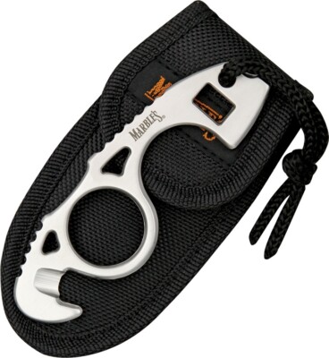 Marbles Skinning Tool 1'' Guthook Blade One Piece Stainless w/Finger Hole MR311