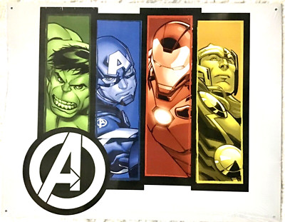 FREE SHIPPING! Avenger Superheros 12x16 TIN SIGN BUY make OFFER B4 it s SOLD! 23