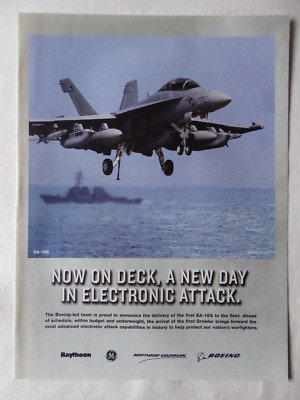 6/2008 PUB BOEING NORTHROP-GRUMMAN GE RAYTHEON EA-18G GROWLER ORIGINAL ANZEIGE