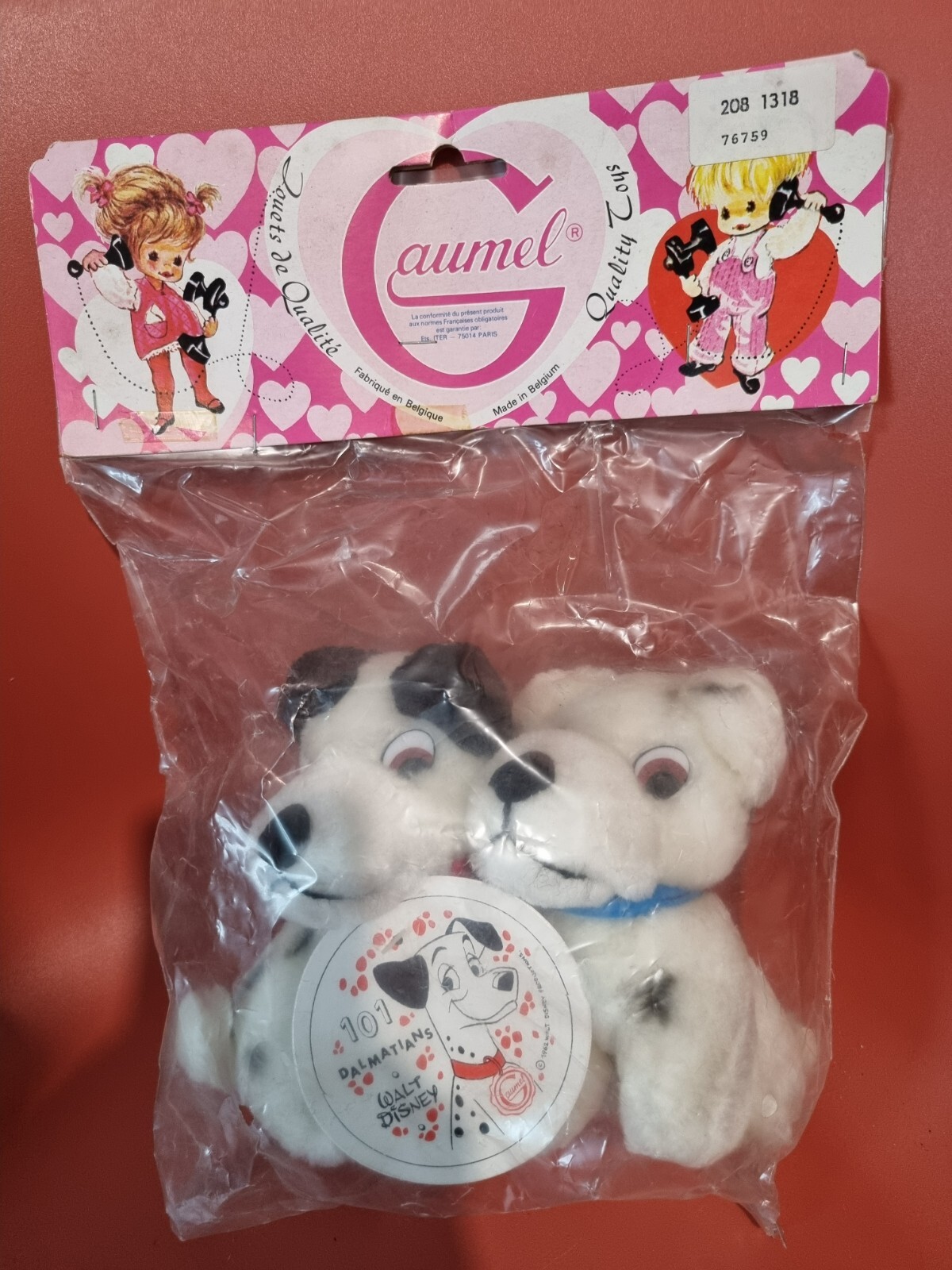 Peluche rare des 101 dalmatiens Gaumel Disney sous film protecteur d'origine 22cm