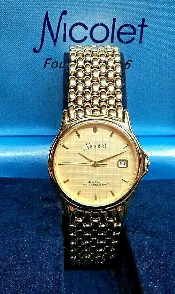 Nicolet quartz watch sale