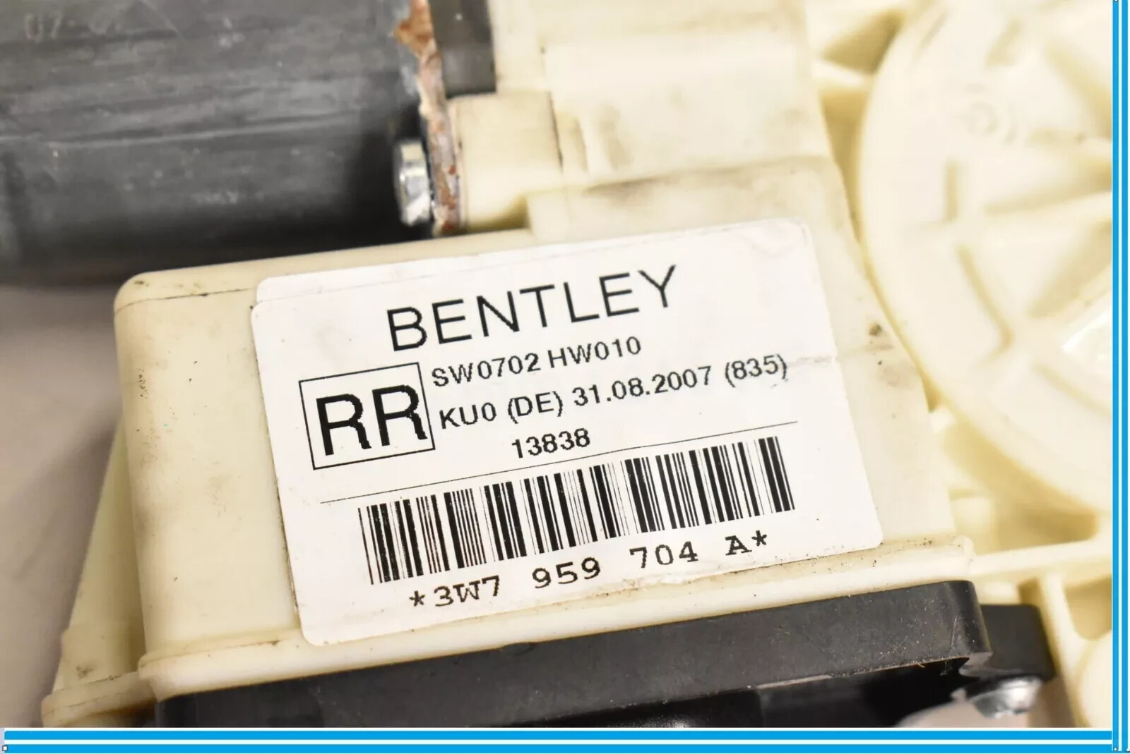 Bentley Continental GTC Speed Rear Right Side Quarter Window Regulator Motor OEM